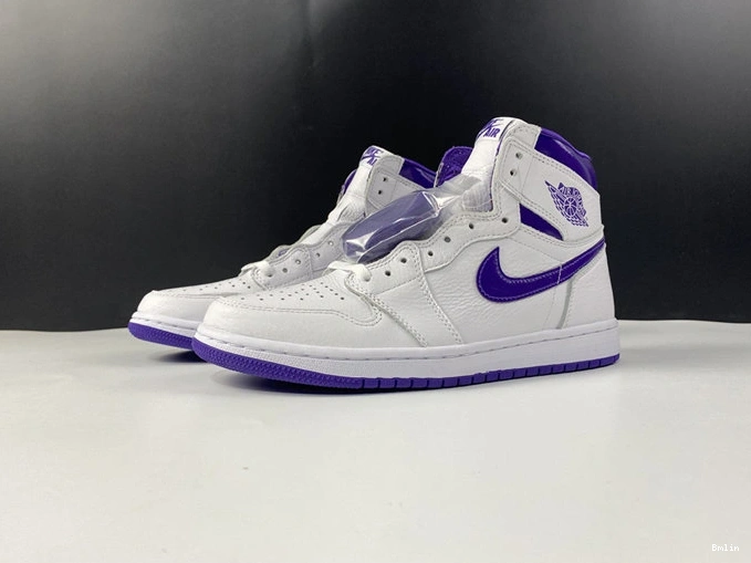 Bmlin Shoes Purple Court Jordan1 CD0461- Retro 3748 EasyMatch 1026